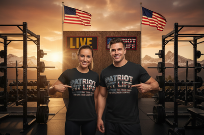 Patriot Fit Life Tee — American Flag Fitness Workout T-Shirt
