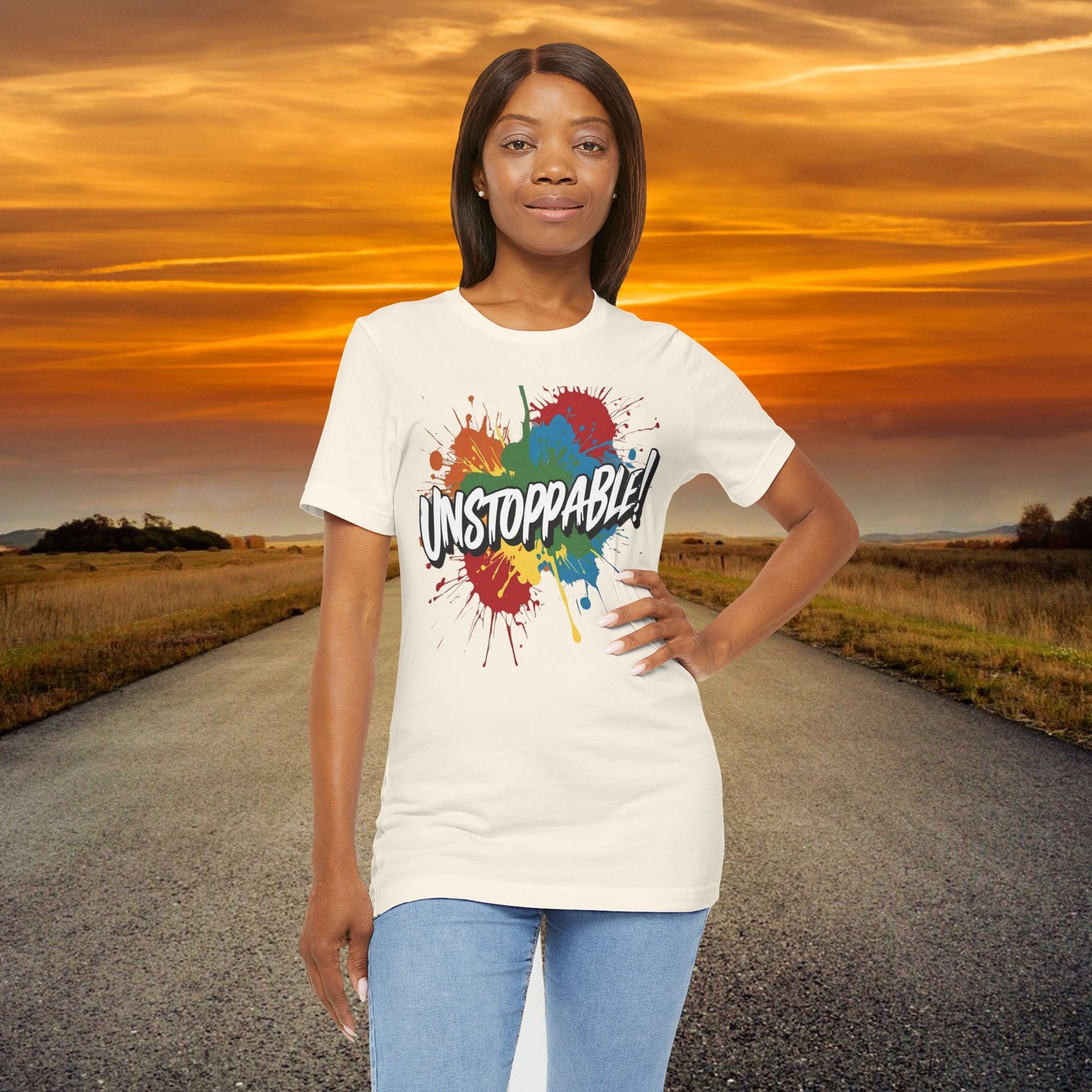 Unstoppable Design Tee - Vintage  Retro  Unisex  Tee - Classic  T-Shirt - Graphic Tee - Casual  Shirt - Short  Sleeve  Shirt