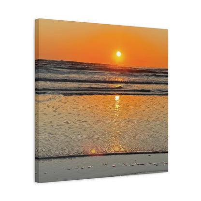 Stunning Sunset Beach Canvas Print, Ocean Decor, Wall Art, Home Decor, Coastal Artwork for Living Room