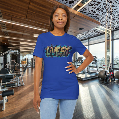 LIVE FIT Graphic Fitness Tee - Motivational Workout Apparel