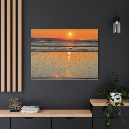 Stunning Sunset Beach Canvas Print, Ocean Decor, Wall Art, Home Decor, Coastal Artwork for Living Room