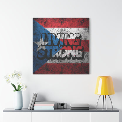 Gallery Wrapped - Puerto Rico Flag -  Matte Canvas Wall Art - Inspirational Decor - Home Wall Decor -