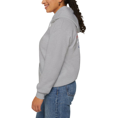 Blessed Hoodie – Patriotic Red, White & Blue Unisex Pullover Sweatshirt with Front & Back Print – Cozy, Positive Vibes Gift