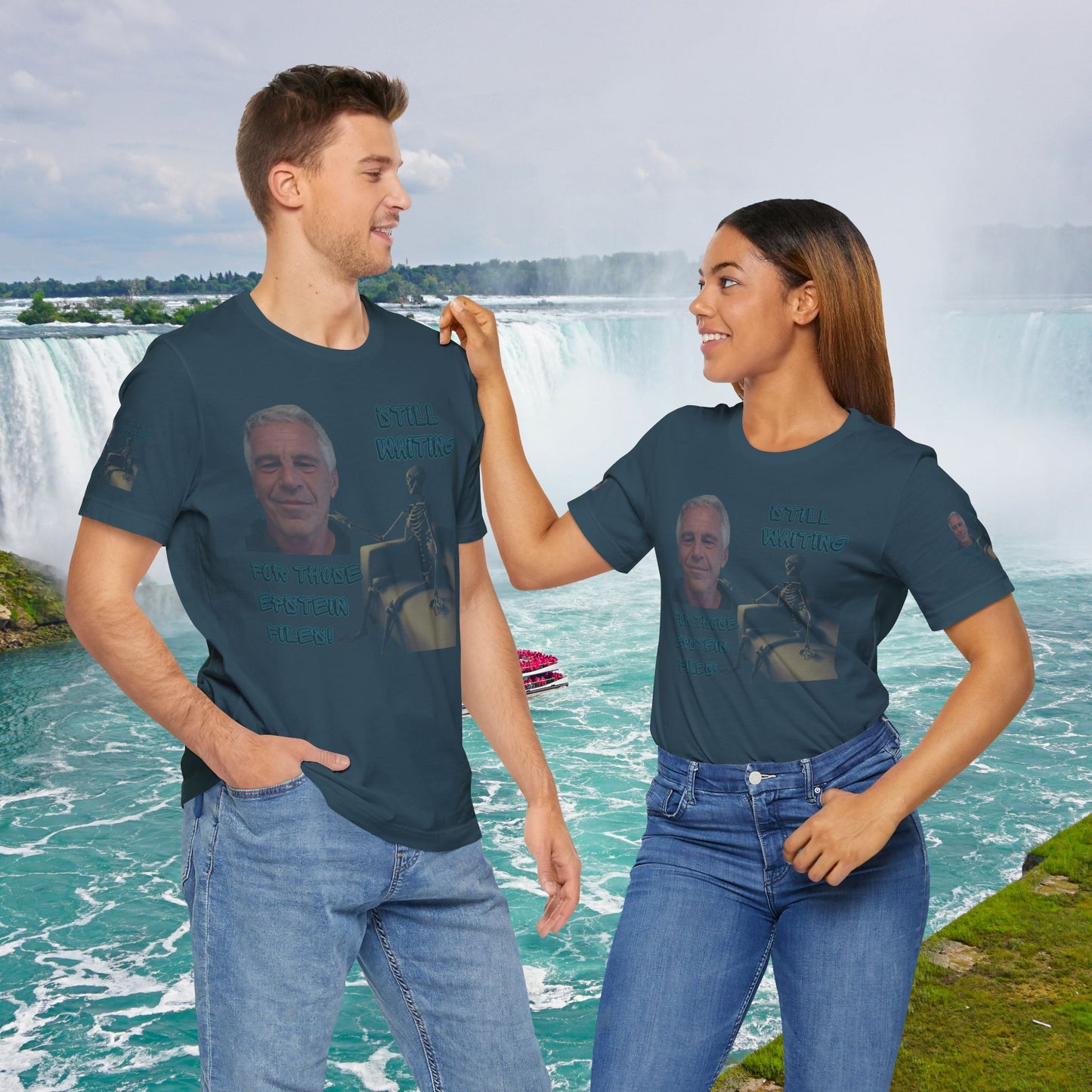 💥 Epstein T-Shirt  💥  Still  Waiting  For  Those  Epstein  Files!  💥  Sizes   XS - 5XL  💥 8  Different  Colors To  Choose  From  💥