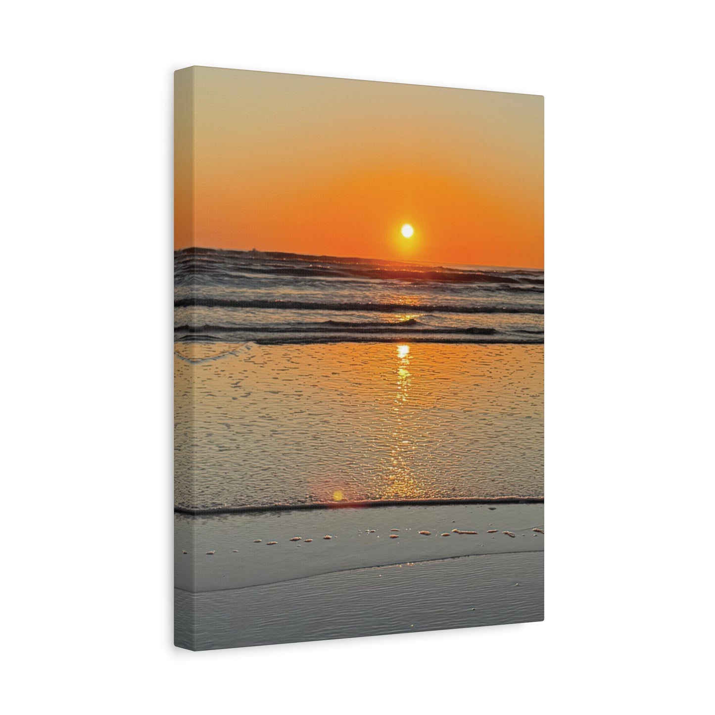 Stunning Sunset Beach Canvas Print, Ocean Decor, Wall Art, Home Decor, Coastal Artwork for Living Room