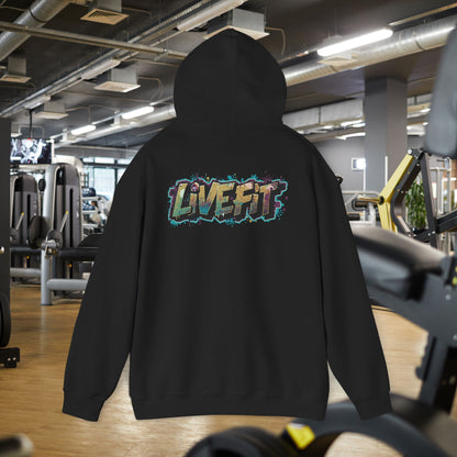 Live Fit Hoodie - Unisex Heavy Blend Sweatshirt - Fitness Enthusiasts -  Gym Wear - Workout Apparel -  Active Lifestyle -  Gift for Him/Her -