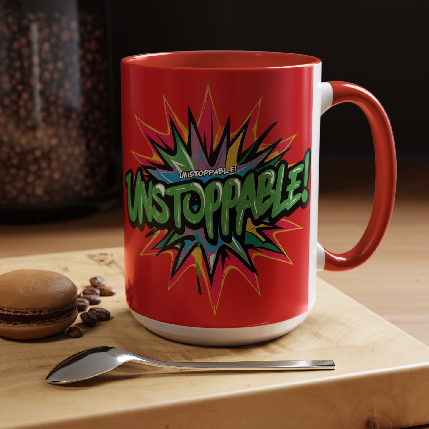 Unstoppable! Motivational Mug - Vibrant Red Design - 11oz/15oz