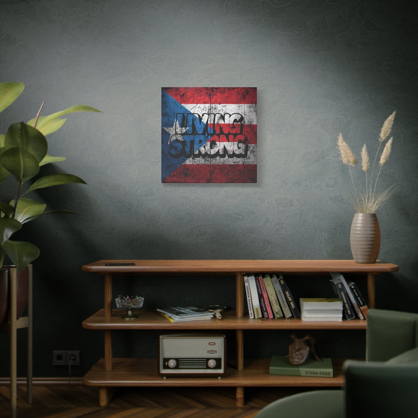 Gallery Wrapped - Puerto Rico Flag -  Matte Canvas Wall Art - Inspirational Decor - Home Wall Decor -