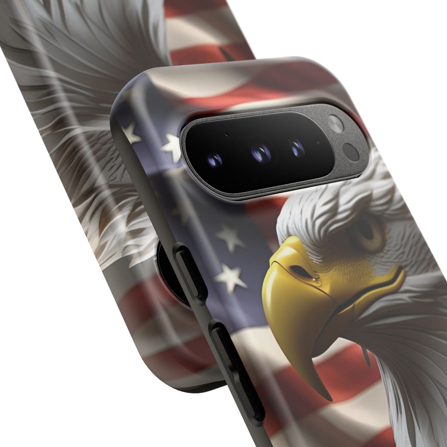 Tough Phone Cases - Patriotic - American Flag Eagle Design - Red White & Blue - Multiple Sizes -