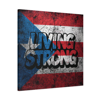 Gallery Wrapped - Puerto Rico Flag -  Matte Canvas Wall Art - Inspirational Decor - Home Wall Decor -