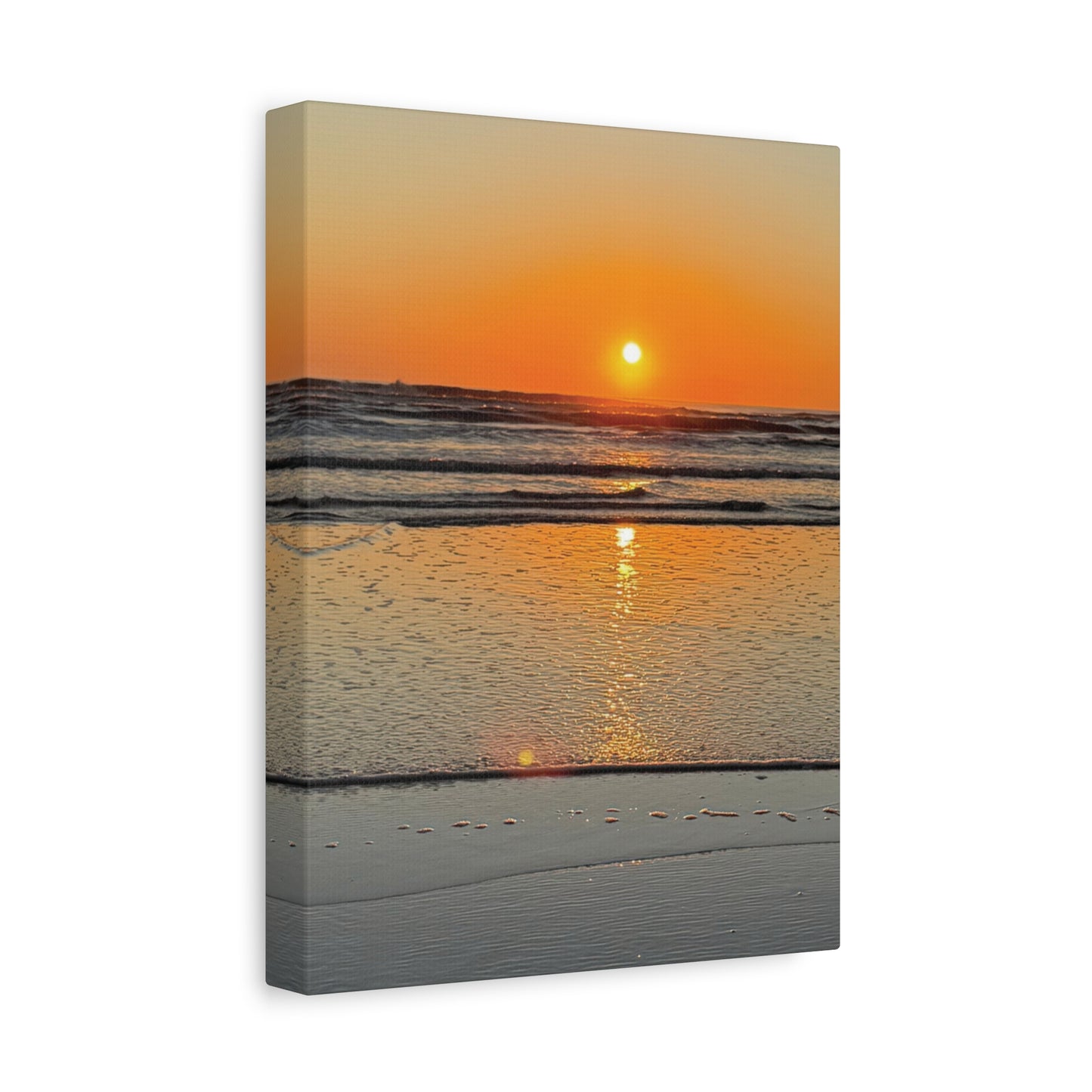 Stunning Sunset Beach Canvas Print, Ocean Decor, Wall Art, Home Decor, Coastal Artwork for Living Room