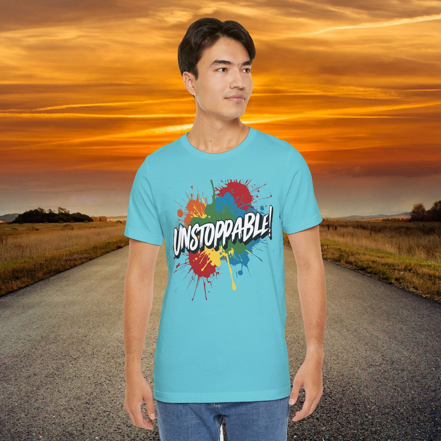 Unstoppable Design Tee - Vintage  Retro  Unisex  Tee - Classic  T-Shirt - Graphic Tee - Casual  Shirt - Short  Sleeve  Shirt