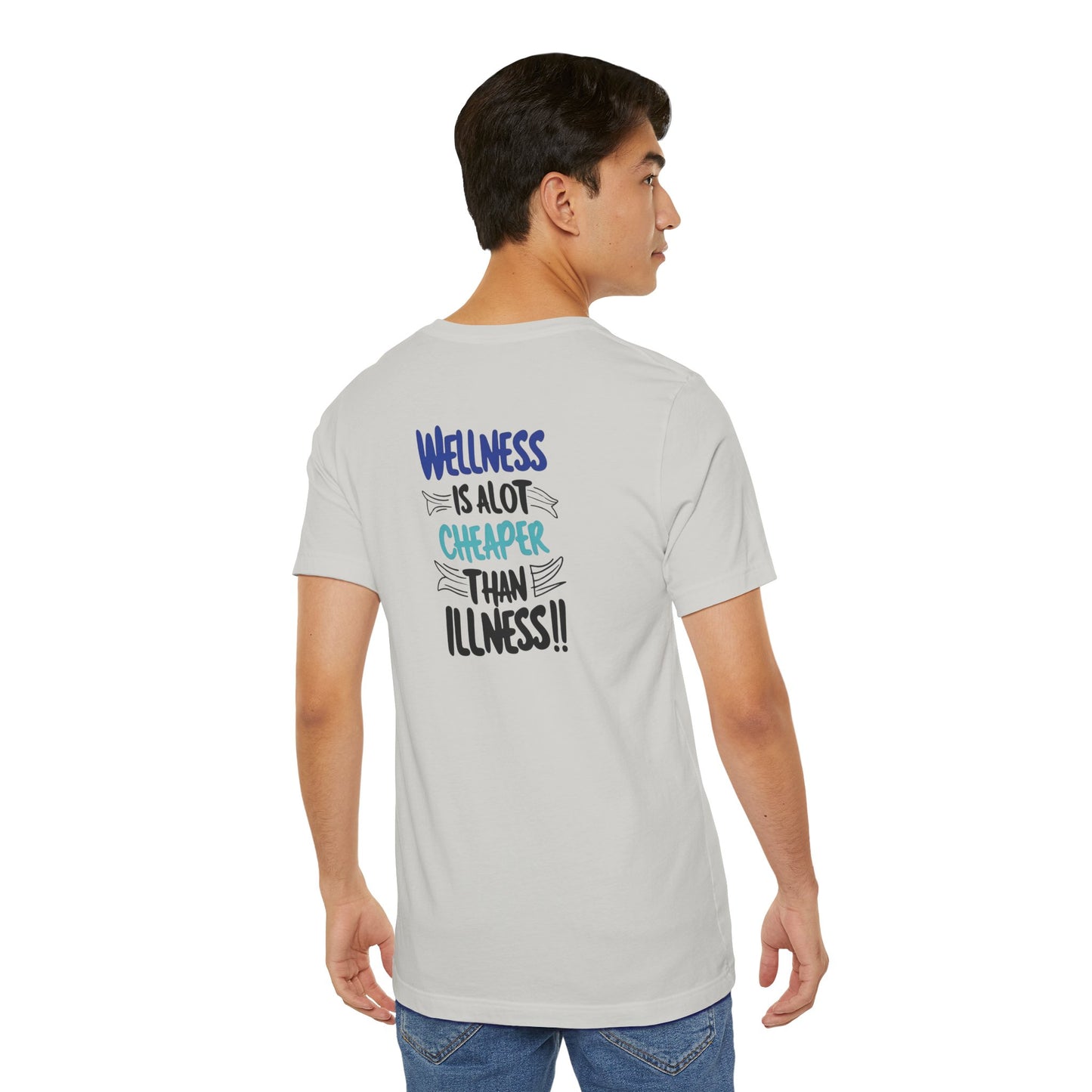 Wellness Awareness Unisex Tee - Wellness Is Alot Cheaper Than Illness!! - Design - S - 3XL - Motivational Health T-Shirt for Self-Care Enthusiasts - Gift for Wellness Events - Positive Vibe Shirt -  [...]