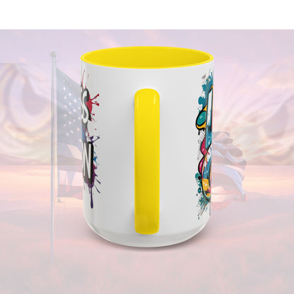 Vibrant   Ceramic  Mug    Inspirational      Let's Go!     Graffiti  Mug      Coffee Mug        Progress  Not  Perfection   Sizes   11oz  &  15oz    Birthday Gift   Graduation Gift    8  Different  Color Options