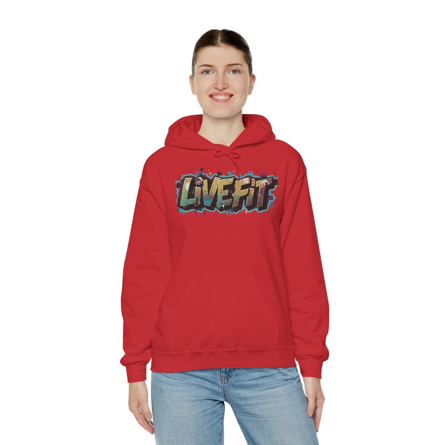 Live Fit Hoodie - Unisex Heavy Blend Sweatshirt - Fitness Enthusiasts -  Gym Wear - Workout Apparel -  Active Lifestyle -  Gift for Him/Her -