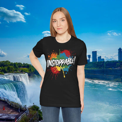 Unstoppable Design Tee - Vintage  Retro  Unisex  Tee - Classic  T-Shirt - Graphic Tee - Casual  Shirt - Short  Sleeve  Shirt