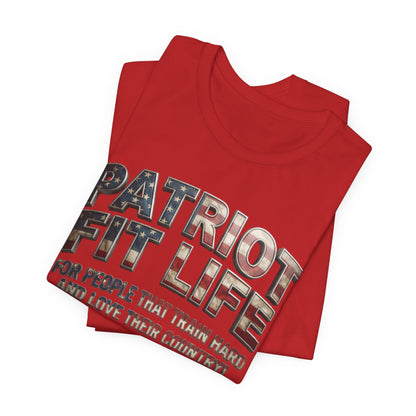 Patriot Fit Life Tee — American Flag Fitness Workout T-Shirt