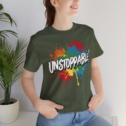 Unstoppable Design Tee - Vintage  Retro  Unisex  Tee - Classic  T-Shirt - Graphic Tee - Casual  Shirt - Short  Sleeve  Shirt