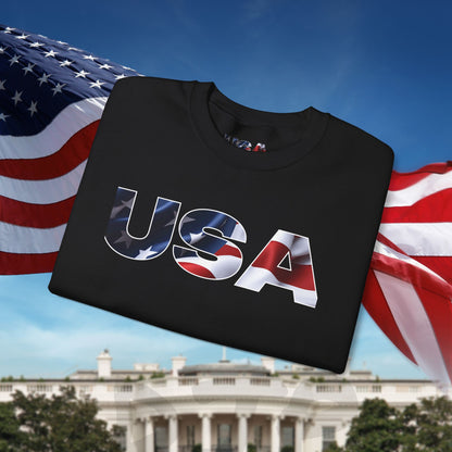 Patriotic USA Crewneck Sweatshirt - Unisex Heavy Blend - American Pride - National Pride Gift - S-5XL