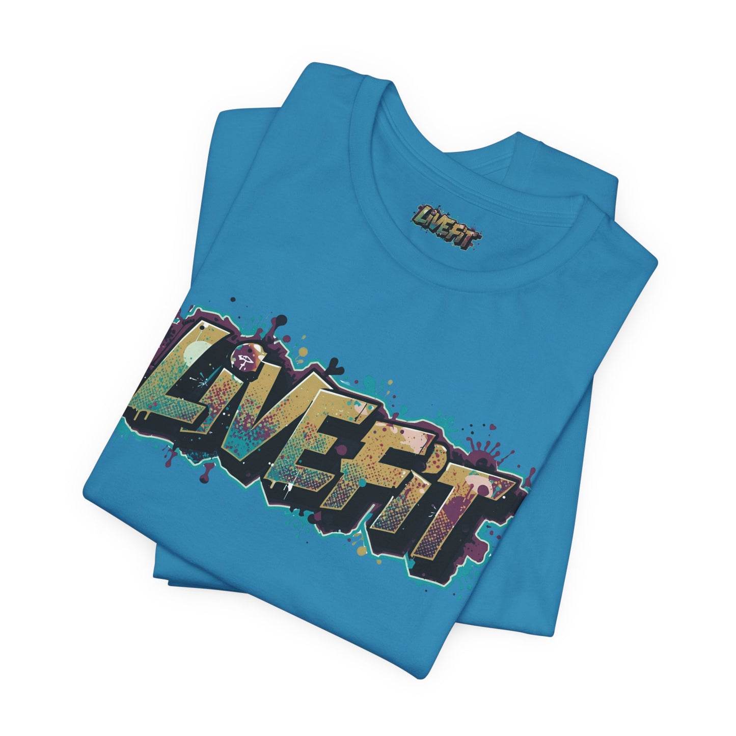 LIVE FIT Graphic Fitness Tee - Motivational Workout Apparel