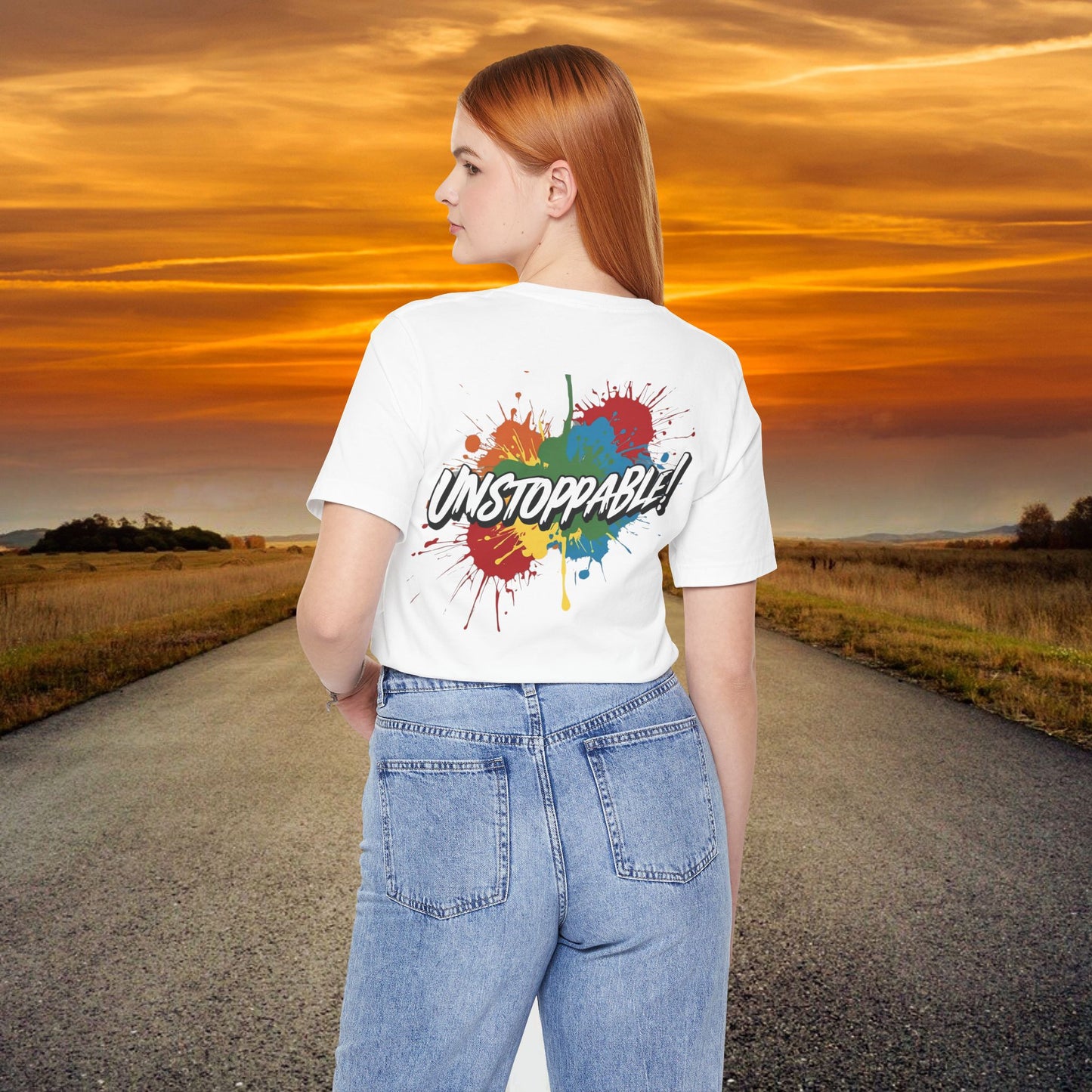 Unstoppable Design Tee - Vintage  Retro  Unisex  Tee - Classic  T-Shirt - Graphic Tee - Casual  Shirt - Short  Sleeve  Shirt