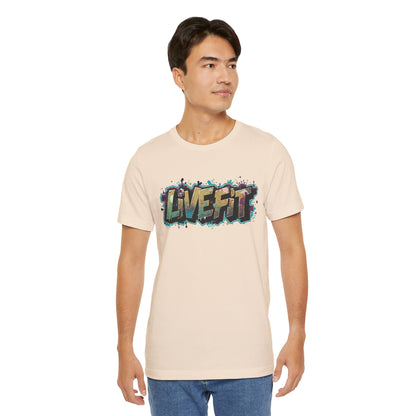 LIVE FIT Graphic Fitness Tee - Motivational Workout Apparel