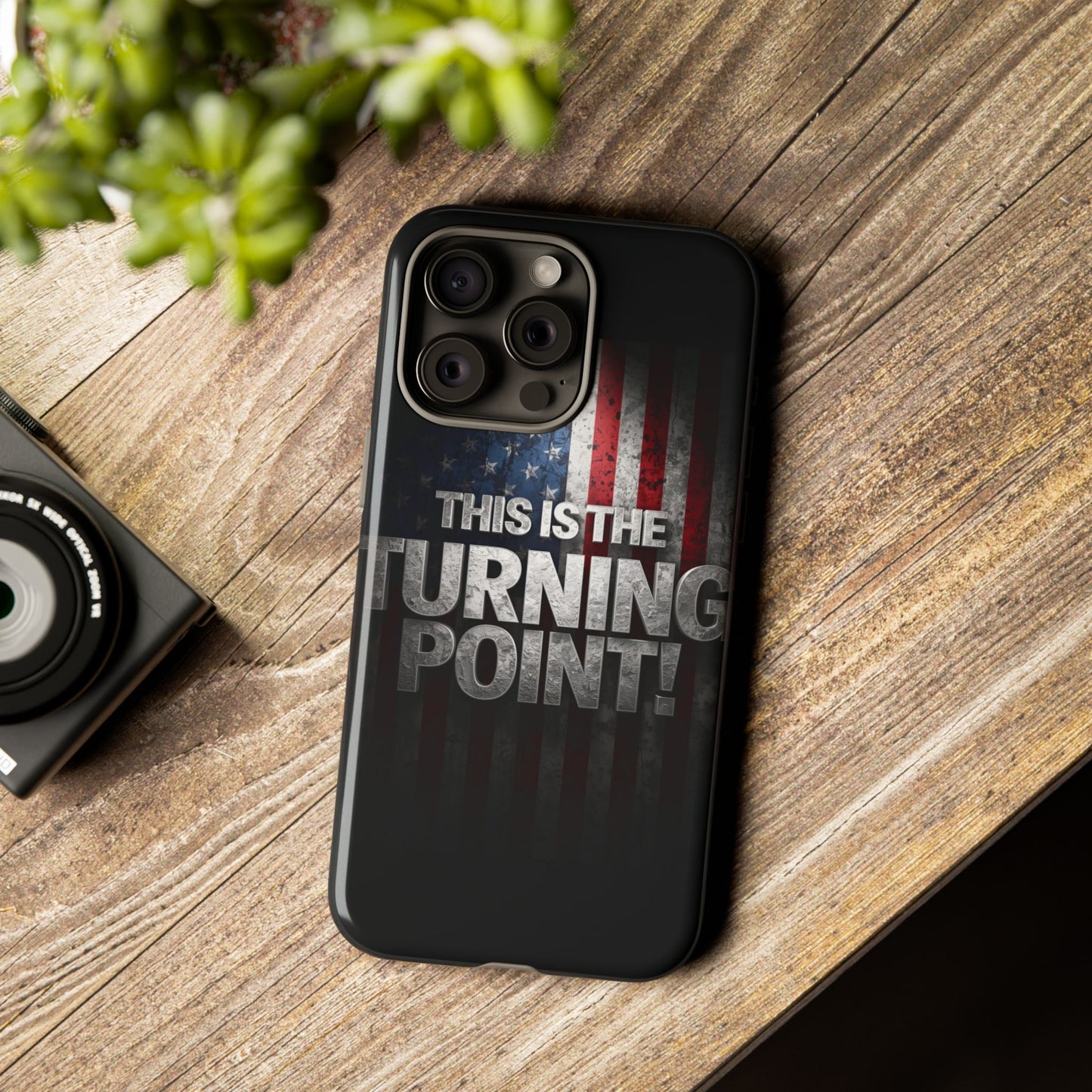 Stunning Patriotic Protective Cell Phone Case -  Charlie Kirk - This Is The Turning Point! - Red White Blue - Beautiful American Flag Backdrop Design - Perfect Gift for Everyday Use, Durable Cover, Stylish Protection