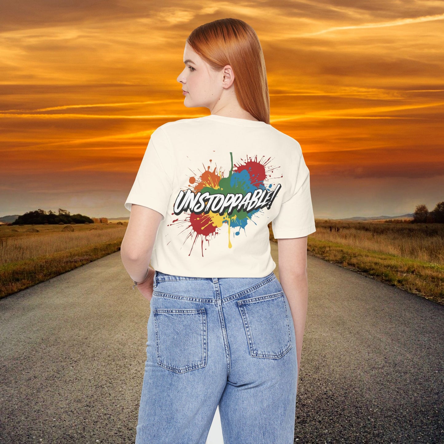 Unstoppable Design Tee - Vintage  Retro  Unisex  Tee - Classic  T-Shirt - Graphic Tee - Casual  Shirt - Short  Sleeve  Shirt