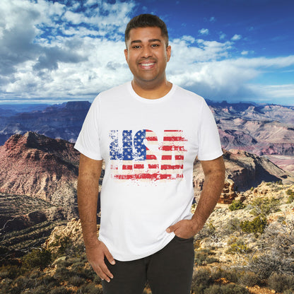 USA - Red White Blue - American Flag - Classic Unisex Tee - Holiday Gift - Patriotic Pride
