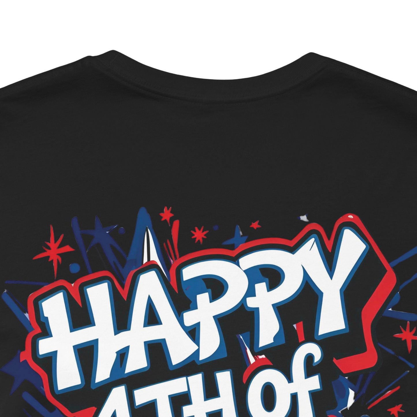 Happy 4th Of July Unisex Jersey Short Sleeve Tee, Independence Day T-Shirt, Patriotic Shirt, Red White Blue Tee, USA Celebration Top