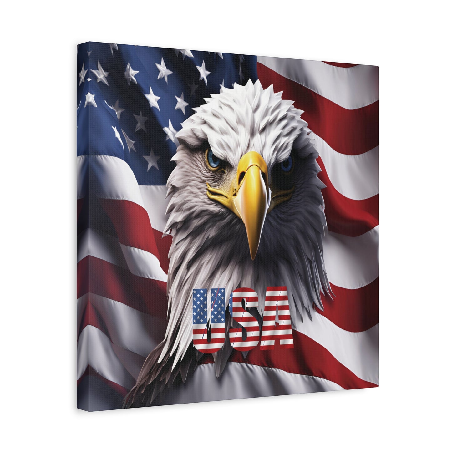 American Eagle Canvas Wall Art - Patriotic Flag Decor - USA Pride