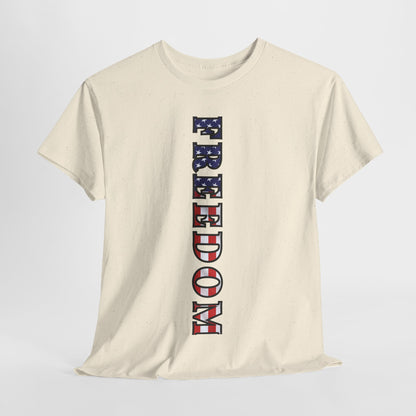 Freedom Patriotic T-Shirt - Red White Blue - American Flag Tee - Unisex S-5XL