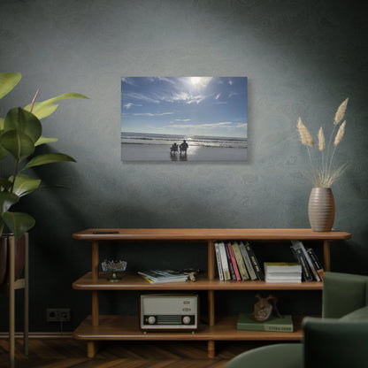 Beach Sunset Canvas Art, Stretched Canvas Print, Coastal Home Decor, Ocean Wall Art, Serene Landscape Painting