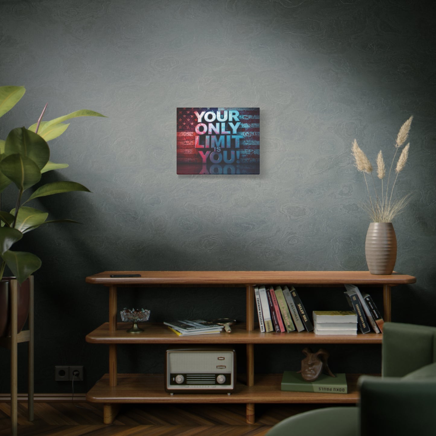 Motivational Wall Art Canvas, Your Only Limit Is You! Inspirational Decor for Home Office, Inspirational Gift, American Flag, Limitless Living, Personal [...]