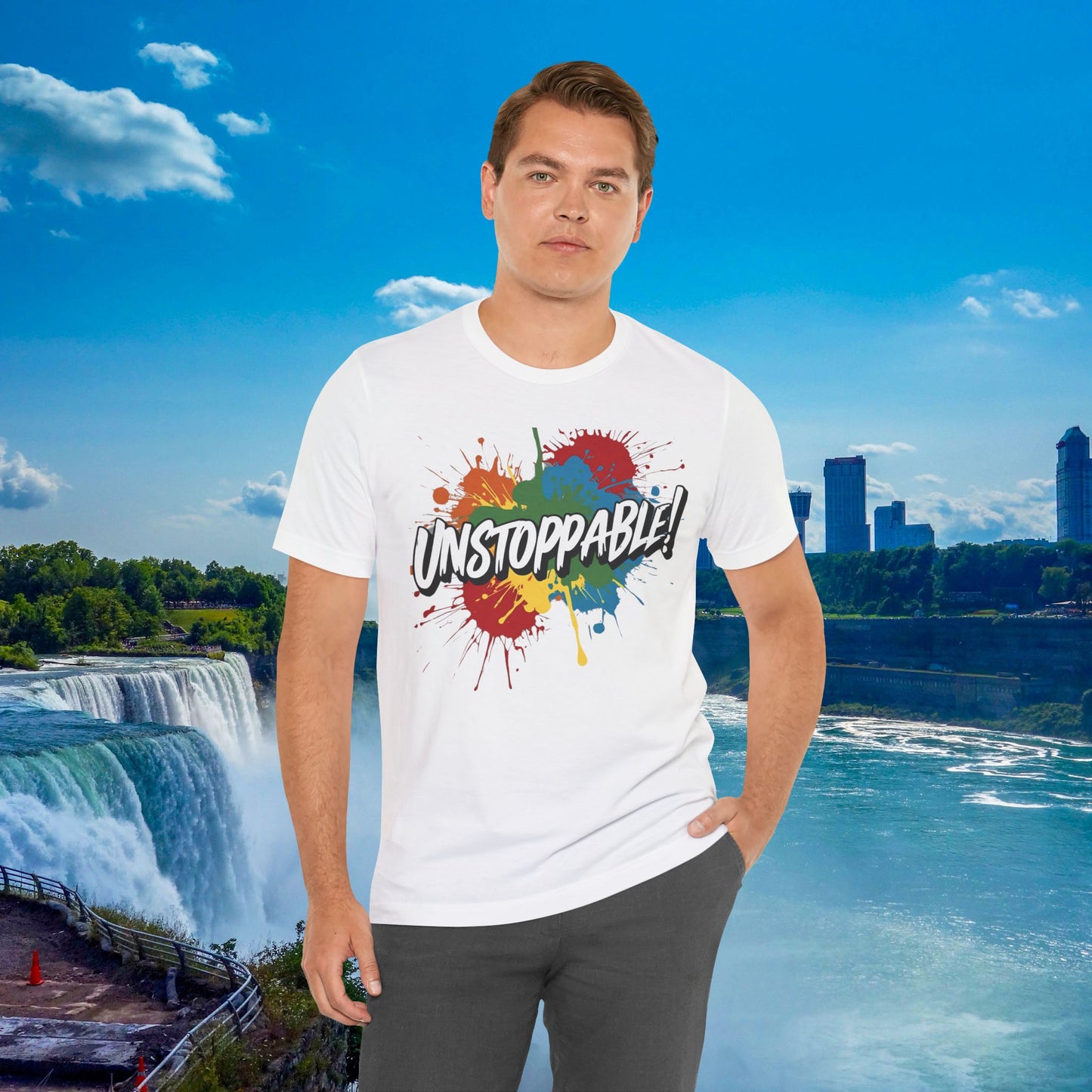 Unstoppable Design Tee - Vintage  Retro  Unisex  Tee - Classic  T-Shirt - Graphic Tee - Casual  Shirt - Short  Sleeve  Shirt