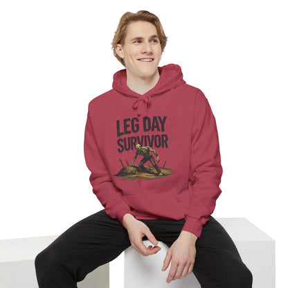 Leg Day Survivor! - Funny Gym Hoodie - Unisex Fitness Sweatshirt - Workout Apparel - S-5XL