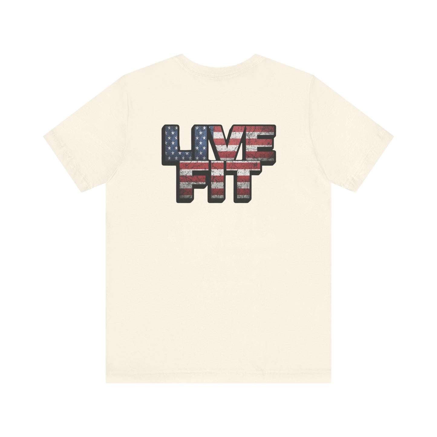 LIVE FIT Patriotic T-Shirt - American Flag Red White Blue - Unisex Fitness Tee