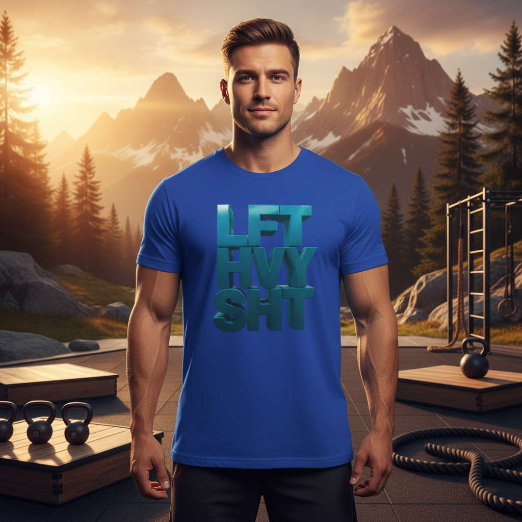 Lift Heavy Shit - LFT HVY SHT - Gym T-Shirt - Motivational Weightlifting Tee