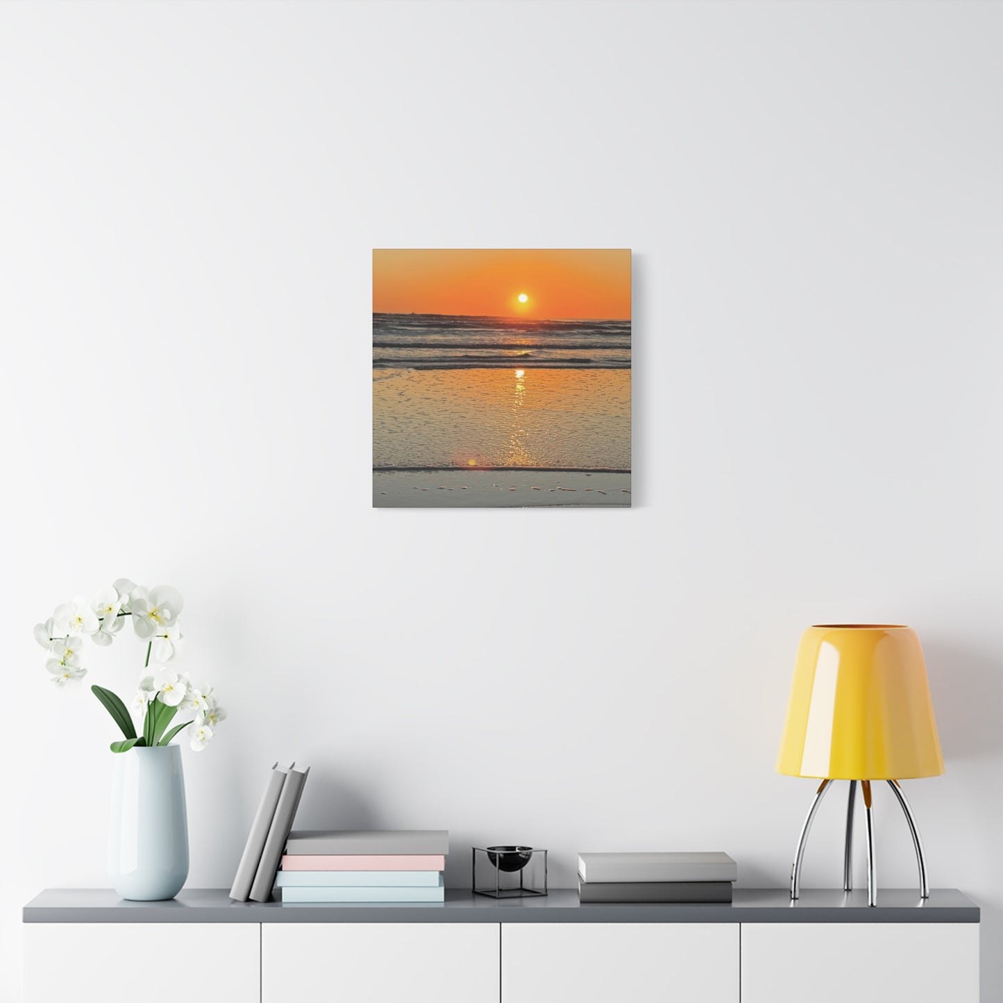 Stunning Sunset Beach Canvas Print, Ocean Decor, Wall Art, Home Decor, Coastal Artwork for Living Room
