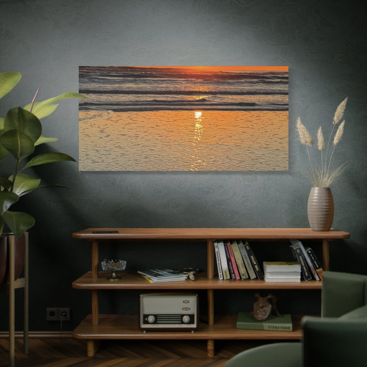 Stunning Sunset Beach Canvas Print, Ocean Decor, Wall Art, Home Decor, Coastal Artwork for Living Room