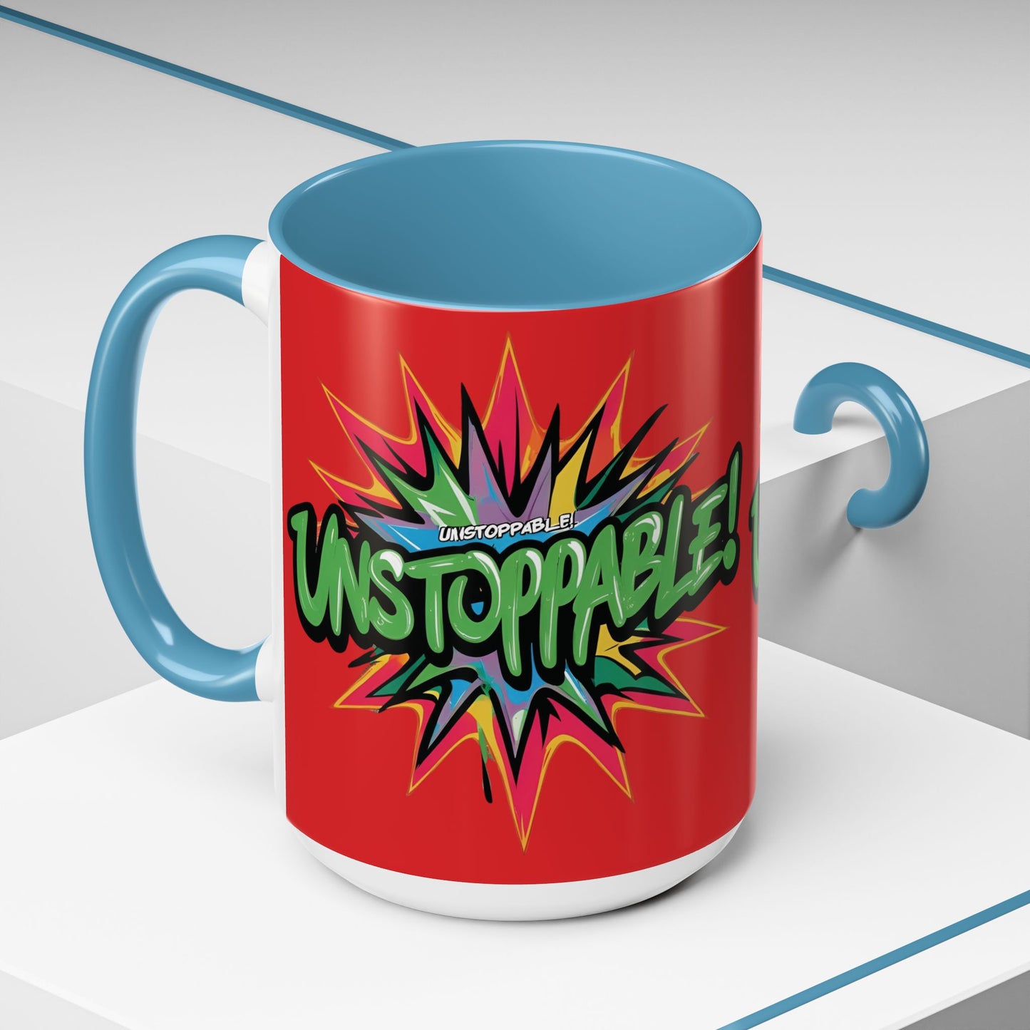 Unstoppable! Motivational Mug - Vibrant Red Design - 11oz/15oz