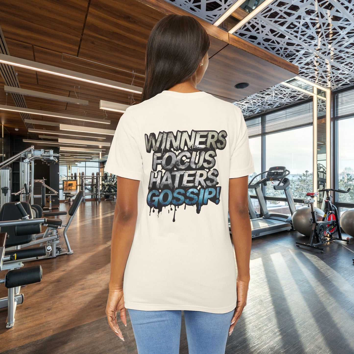 Winners Focus Haters Gossip! Tee - Motivational Graphic Shirt -  Unisex Tee for Casual Wear -  Gift for Friends -  Streetwear Fashion