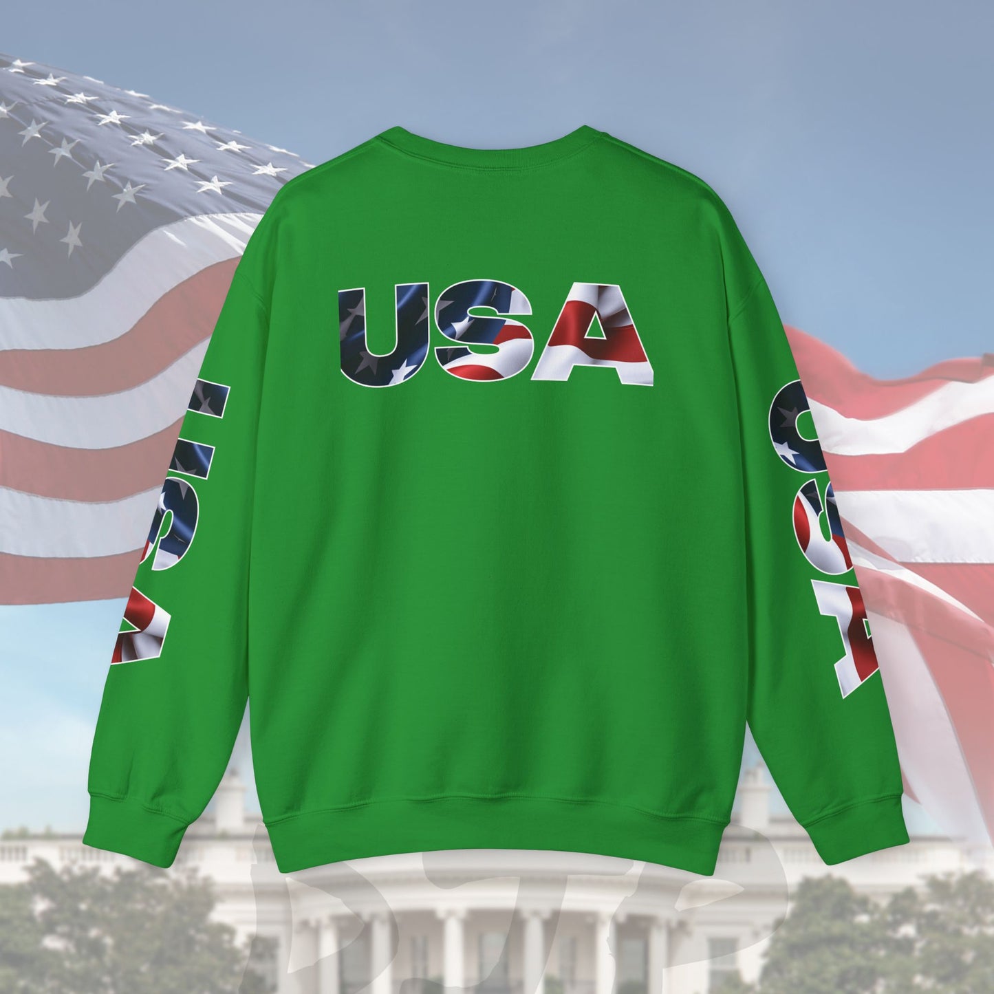 Patriotic USA Crewneck Sweatshirt - Unisex Heavy Blend - American Pride - National Pride Gift - S-5XL