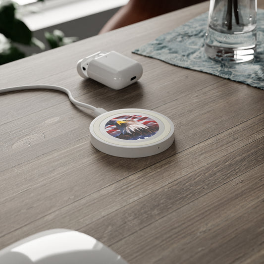 💥  Wireless  Charging  Pad  💥  Patriotic 💥  Eagle 💥 USA 💥American  Flag  Design 💥