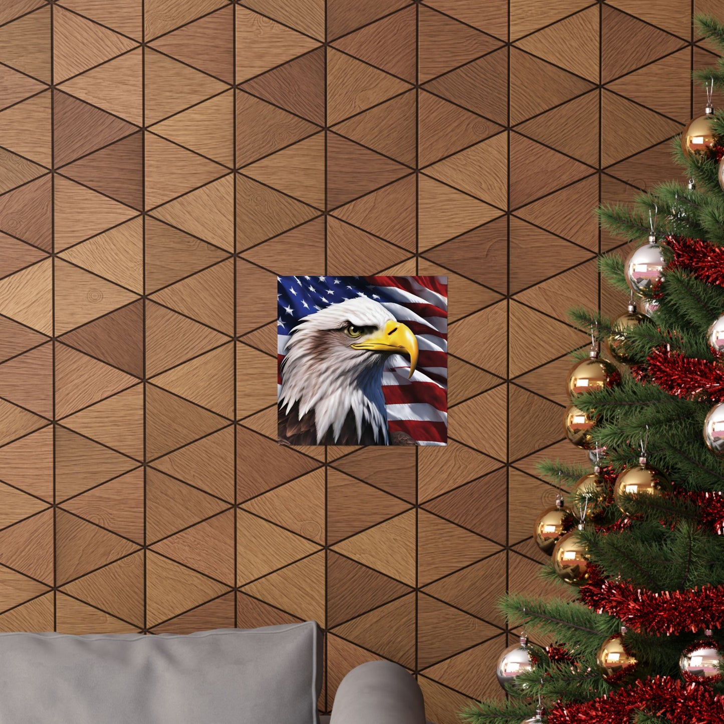 💥 Patriotic 💥 Bald Eagle 💥 Red White & Blue 💥 Wall Art 💥 Matte  💥 Vertical Poster 💥