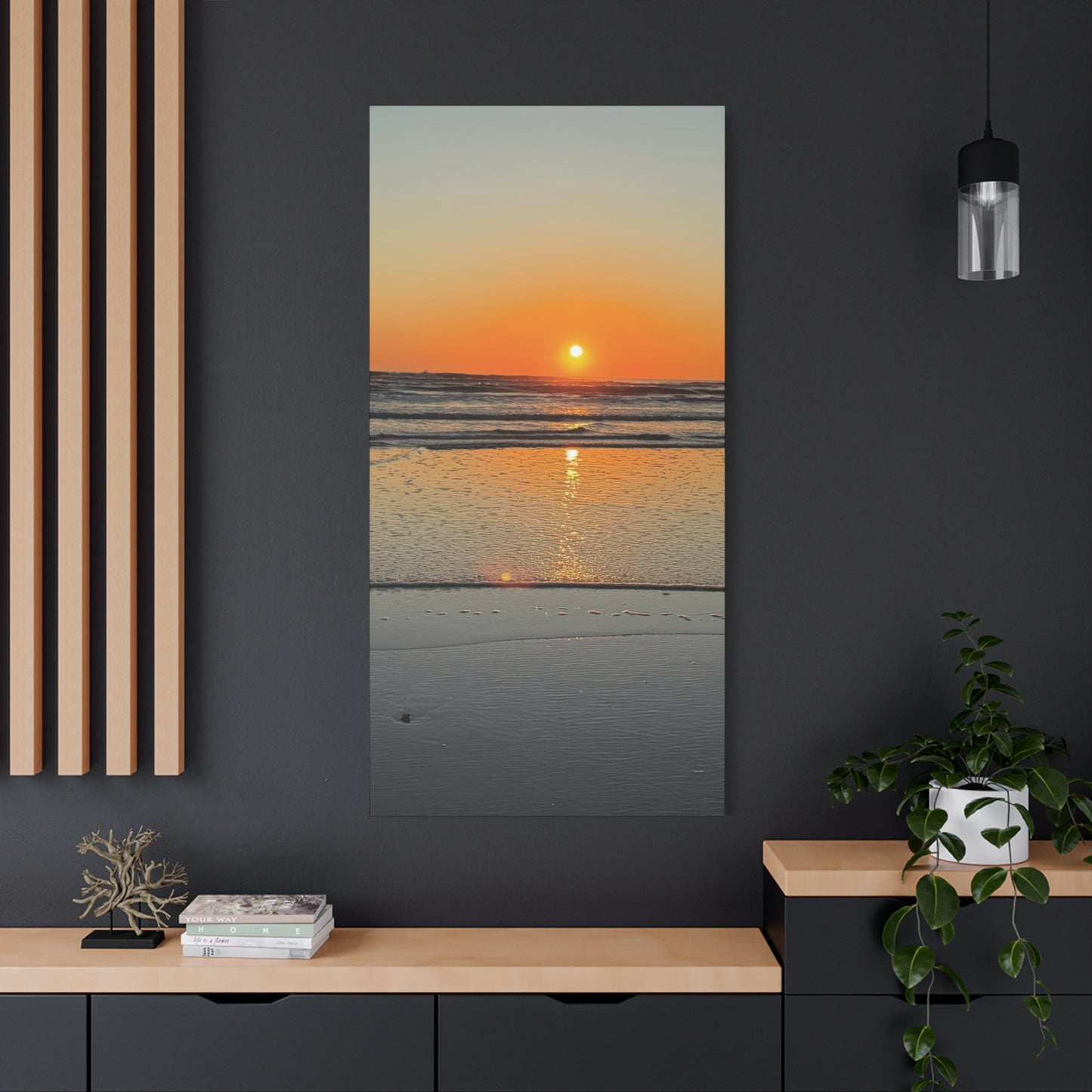 Stunning Sunset Beach Canvas Print, Ocean Decor, Wall Art, Home Decor, Coastal Artwork for Living Room