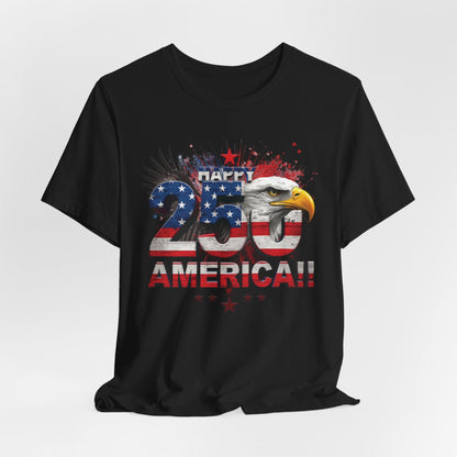 America 250th Anniversary Eagle T-Shirt | Distressed Flag Patriotic Tee