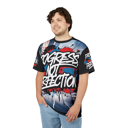 💥 Progress Not Perfection  💥  Stylish   Print  💥  Unisex Graphic Tee 💥  Bold Street Art Design 💥   Motivational Style  💥  Sizes  US  S-3XL  💥