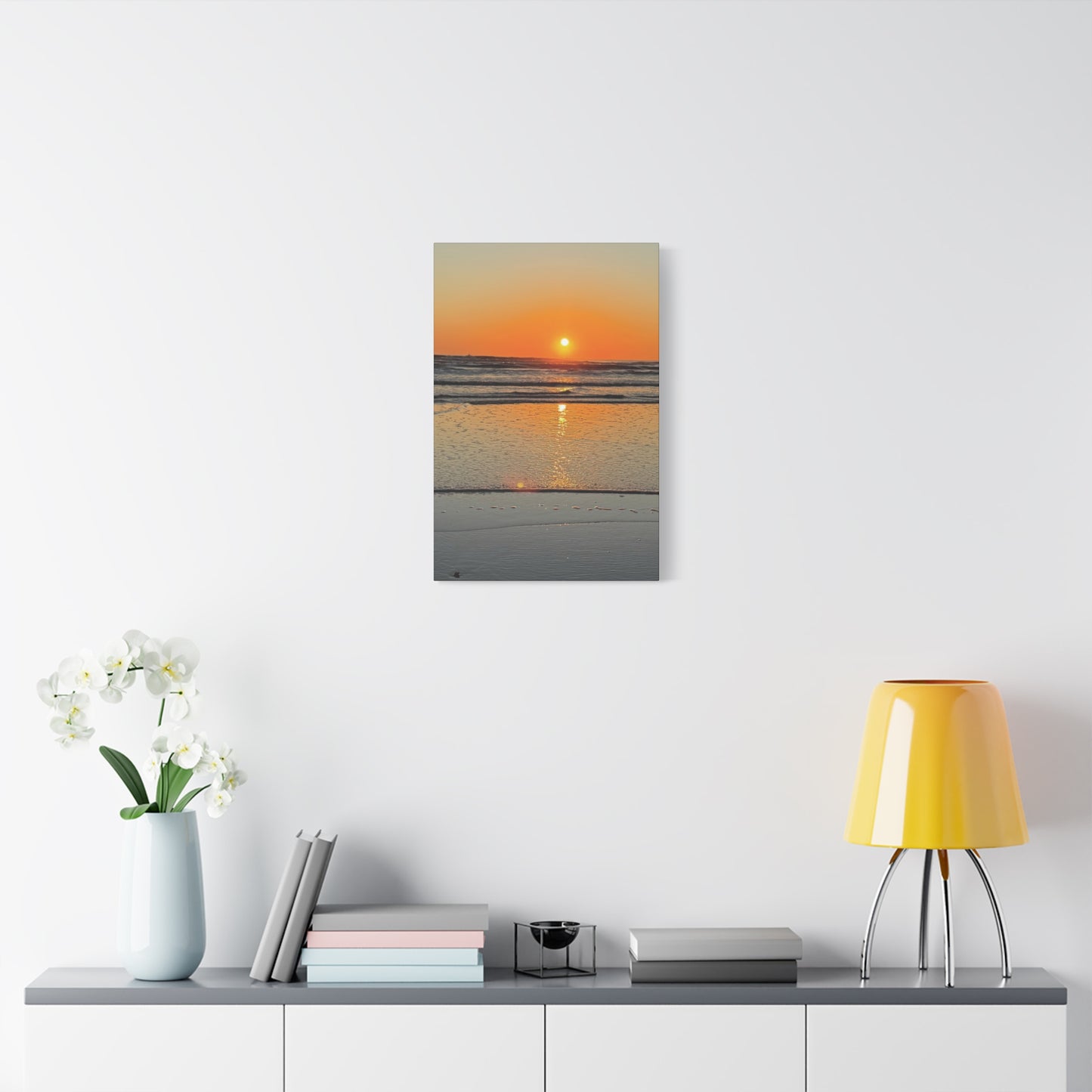 Stunning Sunset Beach Canvas Print, Ocean Decor, Wall Art, Home Decor, Coastal Artwork for Living Room
