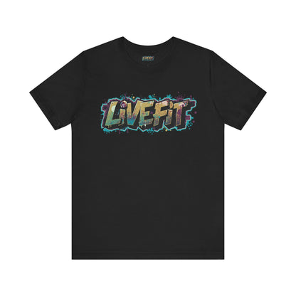 LIVE FIT Graphic Fitness Tee - Motivational Workout Apparel